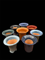 Carica l'immagine nel visualizzatore Galleria, Vaso per Neofinetia smaltato a trombetta