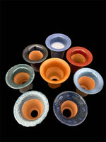 Carica l'immagine nel visualizzatore Galleria, Vaso per Neofinetia smaltato a trombetta