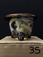 Carica l'immagine nel visualizzatore Galleria, Vaso per Neofinetia - Nishikibachi 錦鉢 - Japan Imported - misura 3.3" cod.35