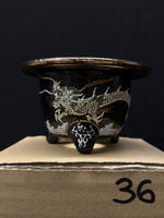 Carica l'immagine nel visualizzatore Galleria, Vaso per Neofinetia - Nishikibachi 錦鉢 - Japan Imported - misura 3.3" cod.36