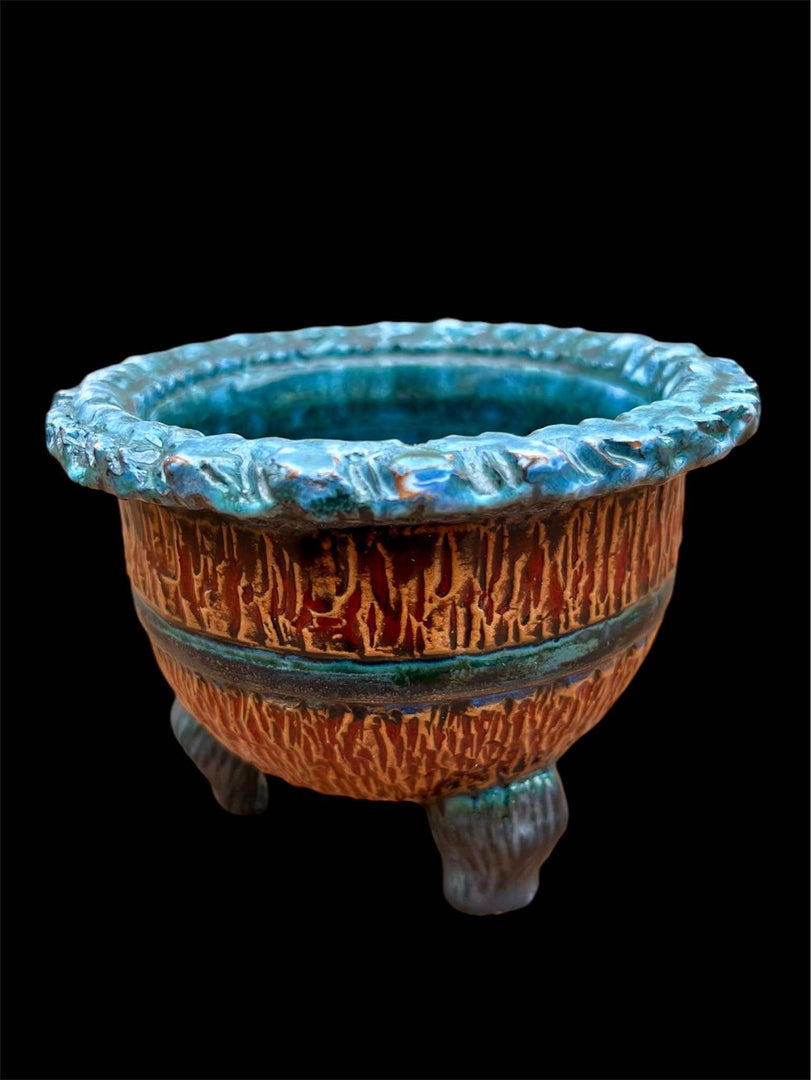 Vaso per Neofinetia smaltato a coppa