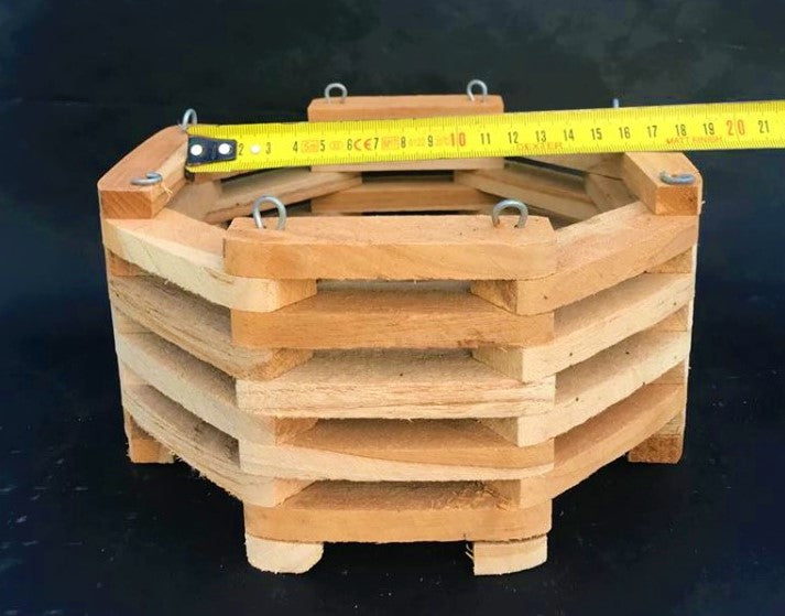 Cestelli in legno esagonali per Orchidee