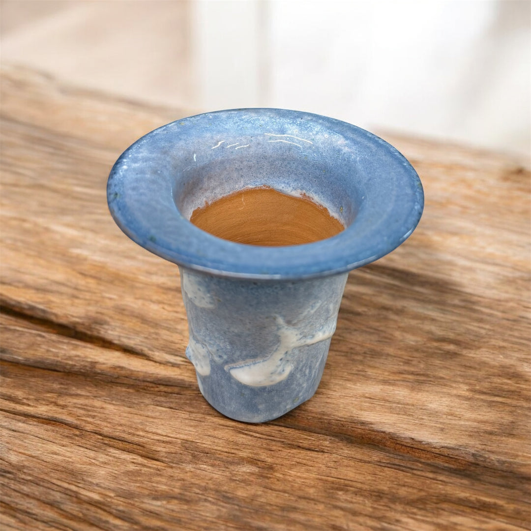 Vaso per Neofinetia smaltato a trombetta