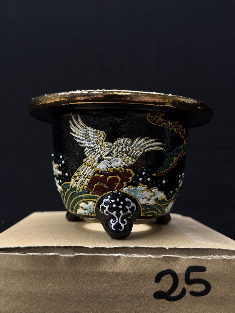 Vase for Neofinetia - Nishikibachi 錦鉢 - Japan Imported - size 3.5" cod.25