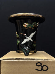 Vaso per Neofinetia - Nishikibachi 錦鉢 - Japan Imported - misura 3.3